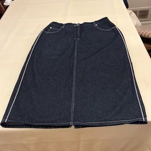 Women’s Blue Denim Skirt by Capistrano